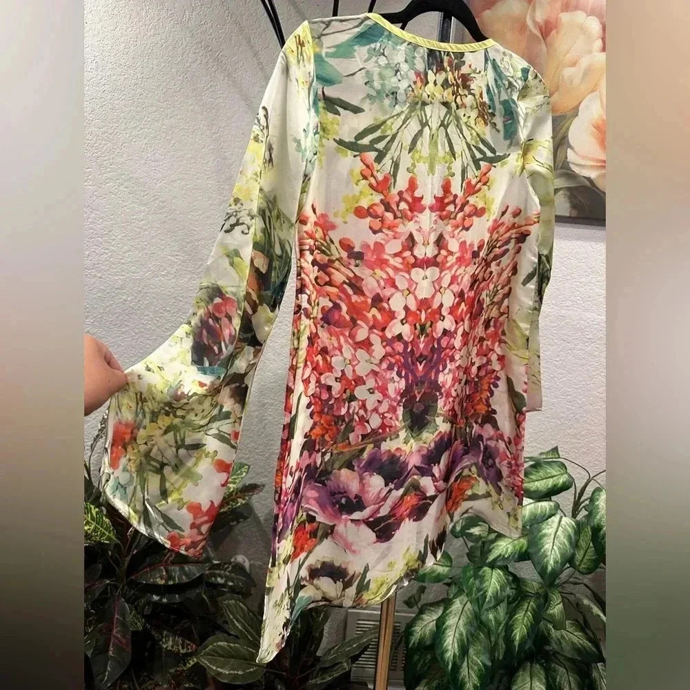 Bano floral mini dress size 1 - Picture 5 of 10